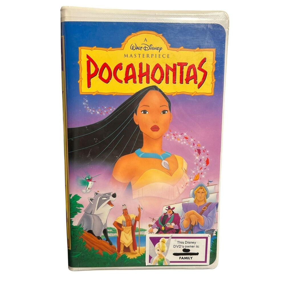 Vintage Disney Pocahontas VHS Tape 1996 Walt Disney Masterpiece Clamshell Movie